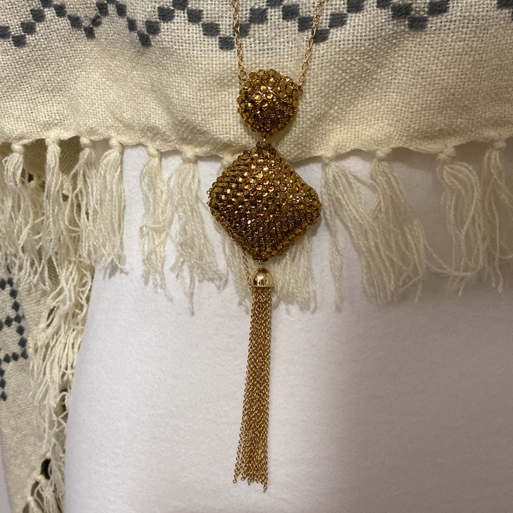 Nwt 5995 Ballet Gold Tone Long Tassel Necklace 22$